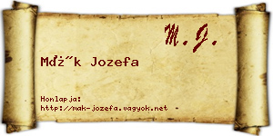 Mák Jozefa névjegykártya